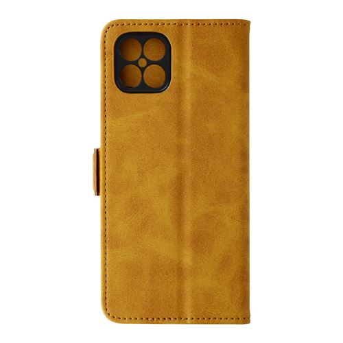 Étui pour Honor X8 Portefeuille Double languette magnétique Fonction Support Avizar jaune