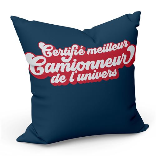 Fabulous Coussin Bleu Certifié meilleur Camionneur de l'univers [40x40 cm]