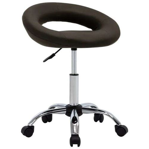 Chaise vidaxl H. 69.5 cm non pliable interieur en plastique marron