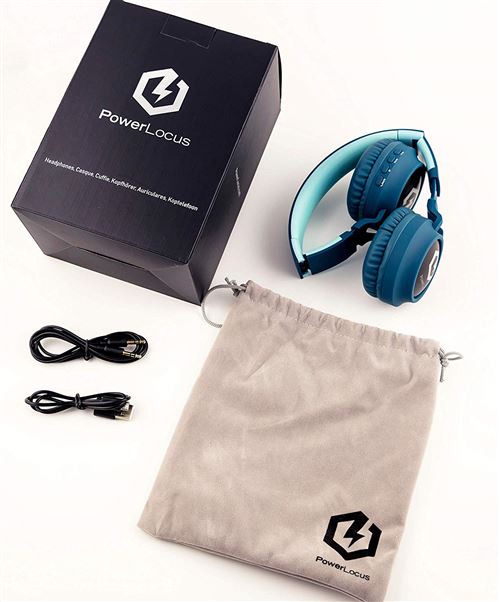 Ecouteurs PowerLocus casque enfant bluetooth, casque audio sans fil pour  enfants, bluetooth 5. 0 confortable pliable casque avec micro intégré,  volume limité à 8