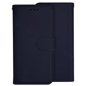 Étui à languette en simili cuir bleu - Compatible  iPhone 16 - 1