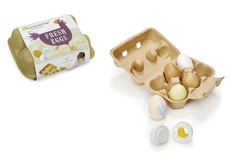 Tender Toys boîte à œufs avec 6 œufs junior 7-pièces