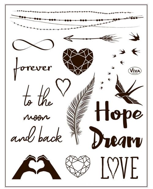 Viva Decor timbres pour toujours en silicone 14 x 18 cm