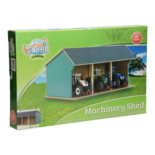 Kids Globe Hangar de ferme pour tracteurs jouet Petit 1:32 Bois 610192