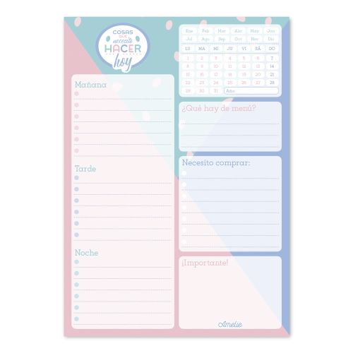 Bloc-Notes Bureau Amelie Pastel Collection