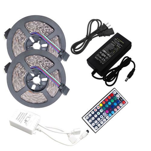 10 Colorimètre Flexible Imperméable à L'Eau Changement Rvb Smd3528 600 Led Strip Light + Ne JJZM981