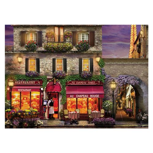Puzzle Eurographics - David Mc Lean : Restaurant au Chapeau Rouge, 1000 pièces