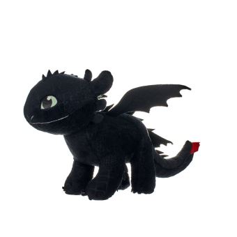 GUIZMAX Compatible avec Geante !!! Peluche Krokmou 70/100 cm Dragon 3 Noir  : : Jeux et Jouets