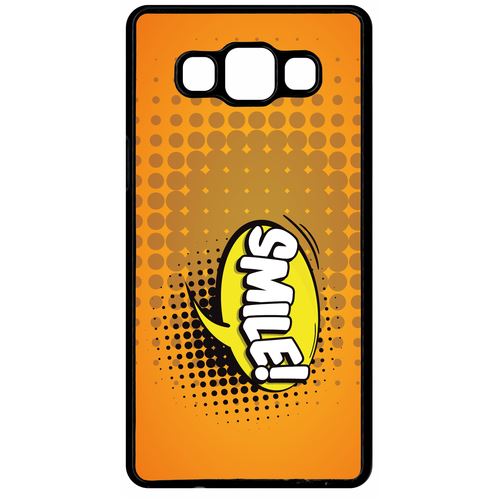 Coque Samsung Galaxy A5 Modele 2015 Smile Fond Orange