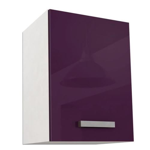 START Caisson haut de cuisine 40 cm - Aubergine haute brillance