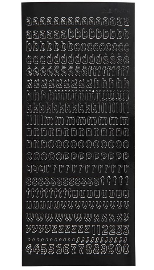 Creotime autocollants minuscules 10 x 23 cm noir