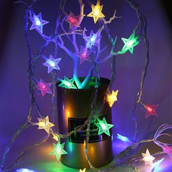 5€20 sur Guirlande Lumineuse Led Star 8 Modes D'Éclairage Avec Télécommande  Multicolore MK97 - Luminaires extérieur - Achat & prix