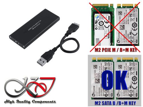 KALEA-INFORMATIQUE © - Boitier M2 vers USB3 (USB 3.0 SUPERSPEED) - Supporte les 4 formats : 2230 / 2242 / 2260 / 2280 - Pour SSD