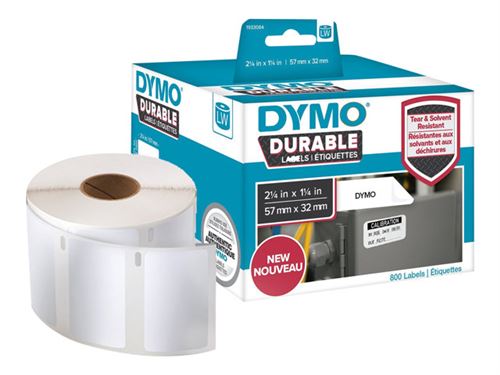 DYMO LabelWriter Address - Polyester - adhésif - blanc - 32 x 57 mm 800 étiquette(s) (1 rouleau(x) x 800) étiquettes
