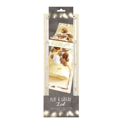 Plat à bûche LED lumineux - Rectangle - ScrapCooking