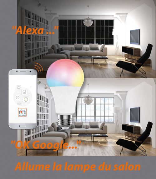 Lampe connectée modulable - compatible Google Home et Alexa