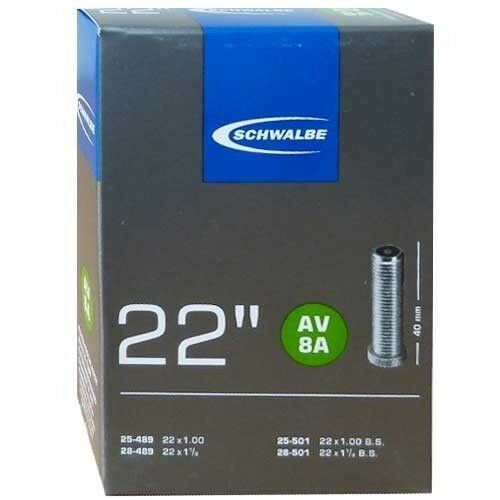 SCHWALBE  tube int&eacute;rieur AV8A22 x 1.00-1 1/8 (25-489/28-501) AV 40 mm 