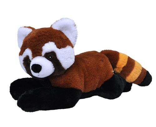 Wild Republic peluche panda junior 30 cm rouge