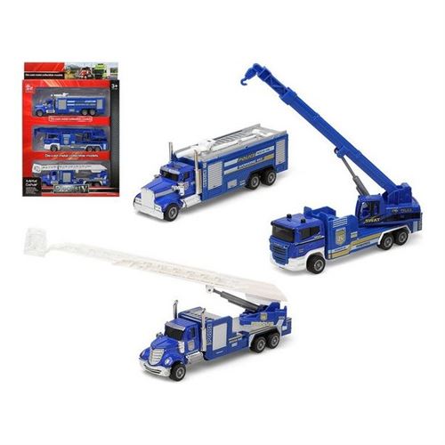 Set de voitures Police Bleu 110905 (3 Pcs)