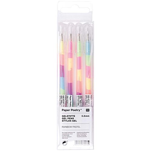 Stylo Gel Arc-en-Ciel - Paper Poetry - Kit Pastel - 4 pcs