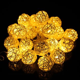 Globe Rattan Ball Guirlande Lumineuse Led Sepak Takraw Style Lampe