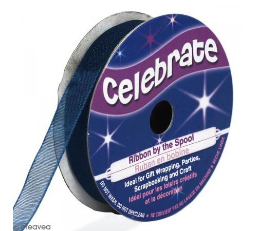 Ruban en Organza - Bleu cobalt - 9 mm x 8 m