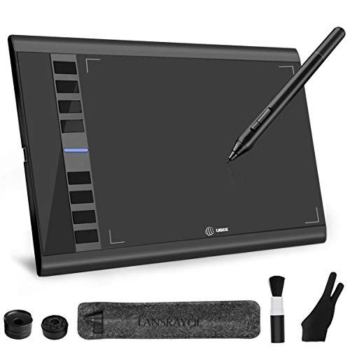 LANSRAYOL 5080 LPI 266 RPS 8192 Tablette Graphique 10 x 6 Pouces Tablette numérique sans Fil avec Stylet intégré 5080 LPI 266 RPS 81