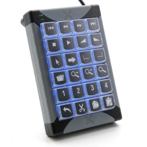 P&I Engineering XK-24, Avec fil, USB, Noir, Gris