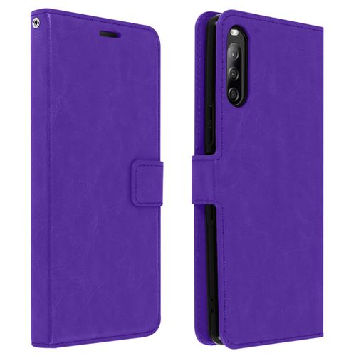 Housse pour Sony Xperia L4 avec Porte-carte Fonction Support Vintage violet