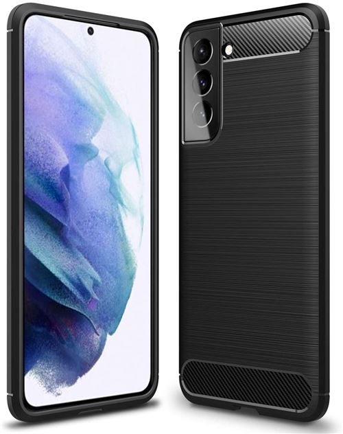Advansia Coque de protection pour Samsung Galaxy S21 5G Fibre de Carbone Noir