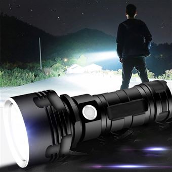 Elfeland T6 tactique militaire LED lampe torche 50000LM zoomables