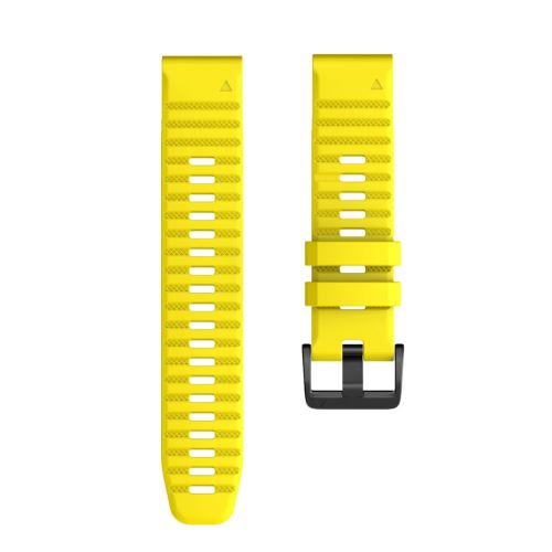 Bracelet de montre Compatible avec Garmin Fenix 6X/6X pro 26mm, Gel de silice - Jaune