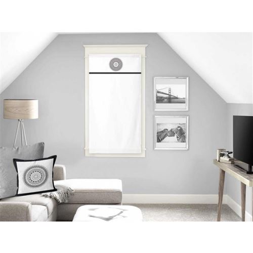 Brise bise en coton 45x90 cm MANDALA gris, par Soleil d'ocre