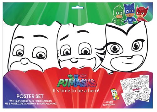 Diakakis série d'affiches PJ Masks junior 31 x 42,5 cm papier 12 pièces