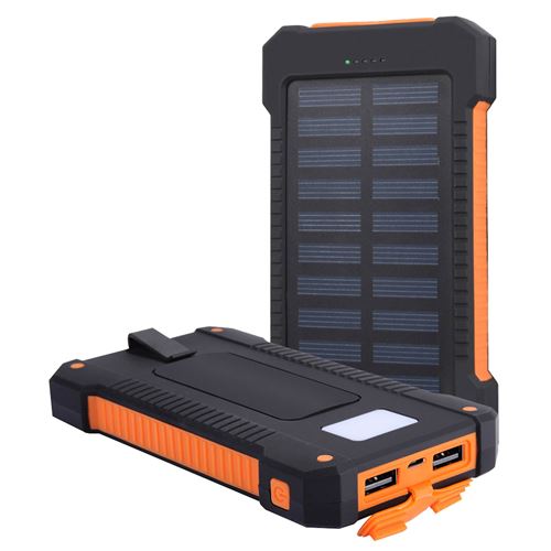 Batterie de secours Solaire Eco 8 000mAh 2 Ports USB torche LED Turbo Akashi