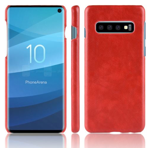 Etui en PU rude rouge pour votre Samsung Galaxy S10