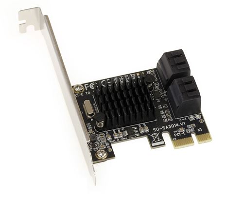 Carte Contrôleur SATA III 4 PORTS - PCIE 1X CHIPSET MARVELL 88SE9215 Version Eco