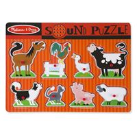 goki Puzzle sonore ferme cris d'animaux, bois 8 pièces