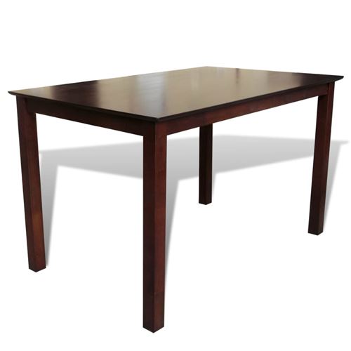 vidaXL Eettafel 110 cm massief hout bruin