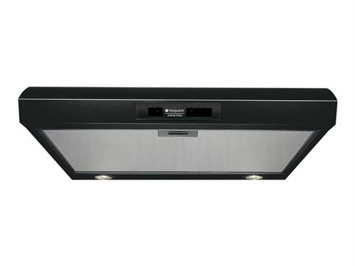 Hotpoint Ariston HSL 66 F LS K - Hotte - standard - largeur : 60 cm - profondeur : 51.2 cm - evacuation & recyclage - avec moteur interne - noir