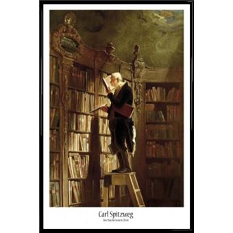 Toile/cadre Carl Spitzweg - Dans Le Grenier, Style Romantisme Allemand, Prêt à Accrocher