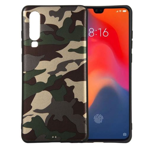 Coque en TPU motif camouflage vert pour votre Huawei P30