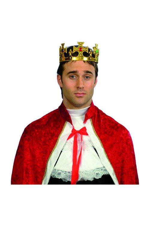 Couronne de roi plastique or