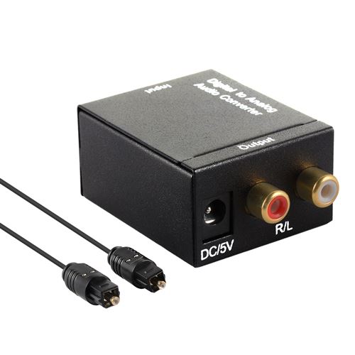 Acheter Convertisseur optique coaxial Toslink numérique vers analogique,  adaptateur Audio stéréo RCA L/R