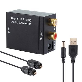 Convertisseur analogique-numérique RCA vers optique, avec câble