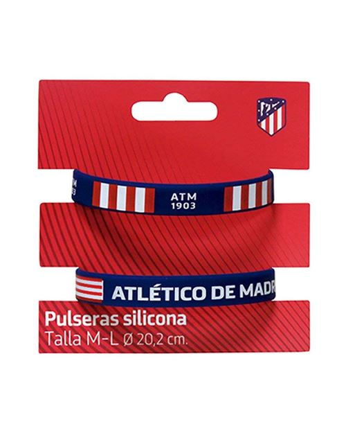 Atletico de Madrid Set 2 Bracelets Silicone Adulte