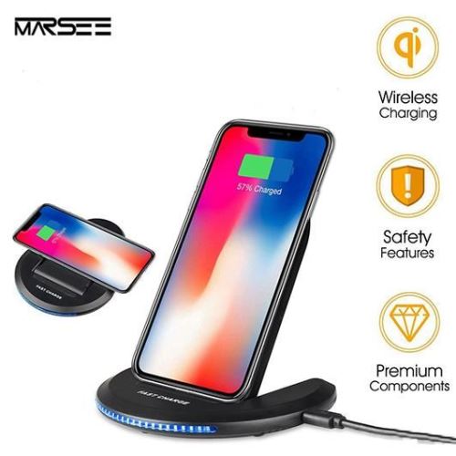 Qi Chargeur Sans Fil Rapide Chargeur à Induction Quick Chargeur pour iPhone X/ 8 Plus/ 8, Samsung Galaxy S8 Plus/ S8/S7 Edge/S7