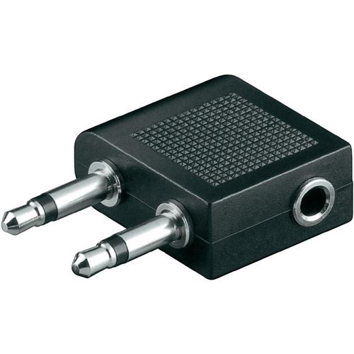 Adaptateur Y SpeaKa Professional 189749 [2x Jack mâle 3.5 mm - 1x Jack femelle 3.5 mm] 0 m noir