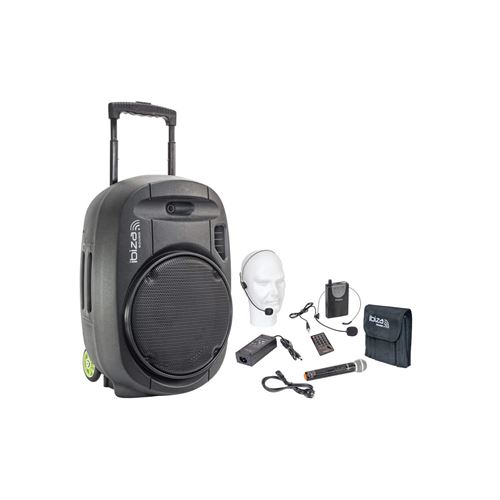Système de sonorisation Portable Autonome 12 - 700W USB/MP3/Bluetooth/Vox + 2 micros VHF
