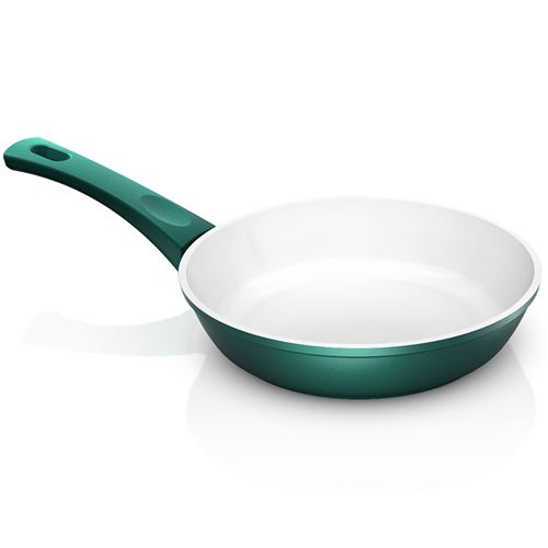 Genius Cerafit Fusion Poêle à induction en céramique avec revêtement antiadhésif anti-rayures pour une cuisson saine sans graisse ni huile Rouge rubis Ø 20 cm